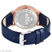 Lorenz Gift Combo Set of Blue Analog Watch & Hi-Quality Febric Feel PU Wallet for Men | CM-3091WL-54