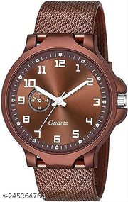 Branded Analog Dial Pu Belt Unisex Boy's & Men's Watch