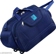 60 L Strolley Duffel Bag - Unisex Polyester Medium Size Travel Weekender Duffle Bag for Men & Women Luggage Bag For Men and Women
