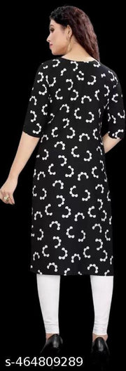 Polyster/Crepe fabric-Aishani Pretty Kurtis