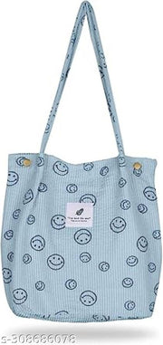 MOMISY Women Corduroy Tote Bag with Handle and Strap Belt Girls Shoulder Handbag Shopping Bag Travel for Daily Use Mother Work Beach and Grocery