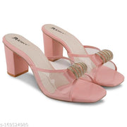 Women Pink block Heel