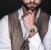 Dial, Day & Date Functioning, Stainless Steel Strap Analog Watch for Men (Dial-Silver)Men's sports watches,Men's chronograph watches,Men's automatic watches,Men's mechanical watches,Men's digital watches,Men's smartwatches,