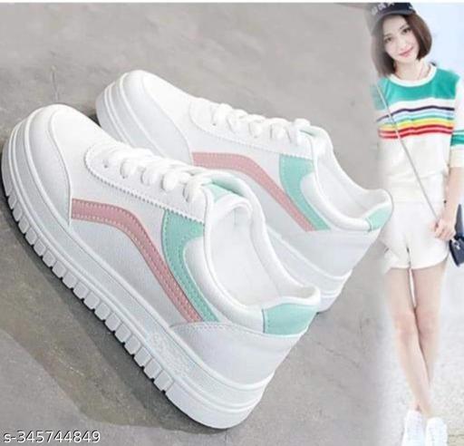 Wogdan girls white Stylish Look Casual Sneakers Shoes Womens And Girls