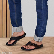 CALIBREL Men Black Slippers | Slipper for men | Sandals for Men| Casual Sandals | Stylish, Comfortable & Durable | Men's Flip-Flops | Trendy men's footwear | Chappal for men | for Daily & Occasion