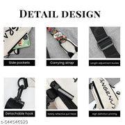 Crossbody Bag for Men Women Waterproof Sling Bag with 3Pcs Badges Large Shoulder Bag Adjustable Strap for Travel Outdoor