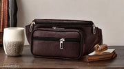 Premium quality leather-look material 3 spacious zippered compartments for better organization