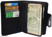 SHAMRIZ Unisex Leather Long Wallet – Stylish, RFID-Protected Cardholder with Magnetic Snap Closure – Premium Genuine Leather for Men & Women