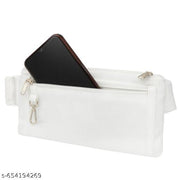 Ahram Ihram Ehram Belt for Men Hajj & Umrah | White Waterproof Polyester Waist Belt | Adjustable 28–45 Inch | 2 Zipper Pockets | Al-Harmain