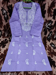 Cotton kurti Embroidered
