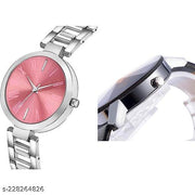 New Fancy Solid Dial Attractive Metal Chain Attractive Bracelet Analog Watch for  Women