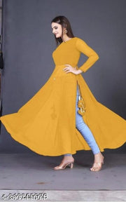 Nyra Cut kurti , Georgette kutti , kurti for jeans , Straight kurti , fancy kurti , kurti for women