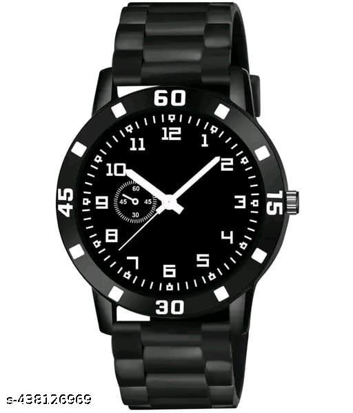 BEST QUALITY BEST PRICE Classy Analogue Black Dial Tranding Pu Belt Watches For Men Boys