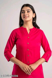 MANDARIAN COLLAR KURTI WITH POCKET