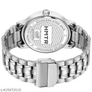 HMTR SILVER DAY AND DATE WORKING ANALOG WATCH FOR MEN AND BOYS
