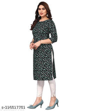 Polyster/Crepe fabric-Women Printed Straight Kurti