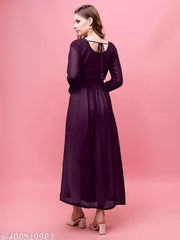 Shree Ramkrishna Fab Embroidered A-Line Georgette Kurta