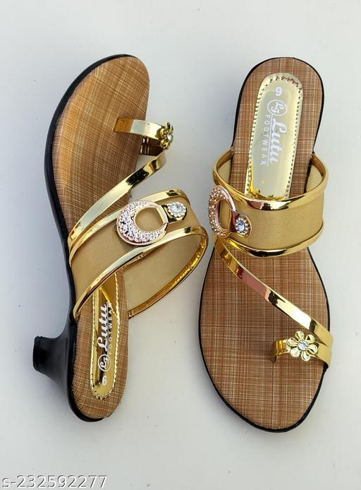 Lutu Footwear  Lutu Footwear: women girls flip flops in party heels fancy ladies chappal Naresh chappal heel, logo Flip flops for women stylish heels, sandals for bag heels women fancy footwear Lutu Footwear