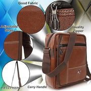 Cool Indians PU leather sling bag, Cross Body Bag Men’s | Stylish Shoulder Bag Men | Versatile Hand Bag for Men | Ideal for Travel & Office | Sling Bag Mini Passport Shoulder Strap Bag