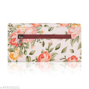 3 ZIPPER card holder with zipper and premium PU leather clutch hand purse for women