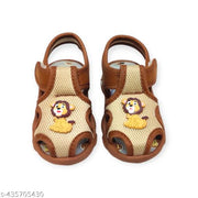 Coolz Kids Chu-Chu Sound Musical Sandals Coco-4 Brown for Baby Boys and Baby Girls 9-24 Months