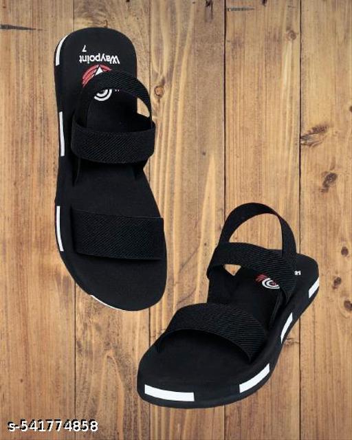 Waypoint Sandals for Women | Fancy Flat Party Wear Sandal for Coaching, Office & Casual Wear - Black Color Cheapest rate