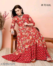 Umbrella Kurti Red