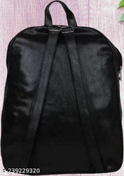 Classic Black Studded Faux Leather Backpack for Women & Girls – Elegant, Lightweight & Stylish Daypack for College, Office & Travel