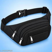 Waist Bag Men & Women Side Pouch for Travel & Sports Waterproof Adjustable Strap Waist Bag  (Black)
