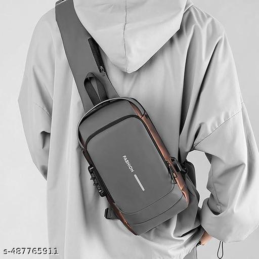 Sling Bag For Men CrossBody Backpack For Men Women, Anti-Theft Chest Bag With USB Charging Port,Messenger Bags Waterproof Casual Shoulder Bag Travel Hiking(Multicolor)