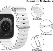 smart watch ocean strap pack of(black&white)
