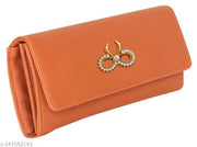 Women's and Girl's Synthetic PU-Leather Mobile Hand Clutch Handbag Hand wallet Purses