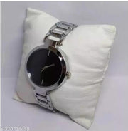 Trendy Women Silver Metal Analog Watch