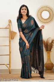 Purple Banarasi Soft Doll Silk Saree With Blouse Piece For Womens