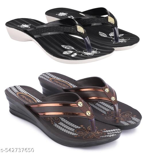 Elasa lightweight & comfortable flip-flop & slipper for women/girls - Pack of 2