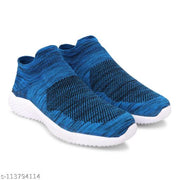 Fancy Sky Blue Synthetic Sports Shoes For Men