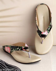 Flat Sandals and Black Slipper for Women , Women's Fashion Sandal Faux Leather, Comfortable & Stylish Wedges Ideal for Casual & Formal Occasions, Comfortable Lycra Slippers For Women, Flats for Women Stylish Latest Girls Sandals