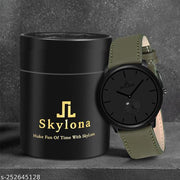 Green Round Chronograph Analog Watch For Men