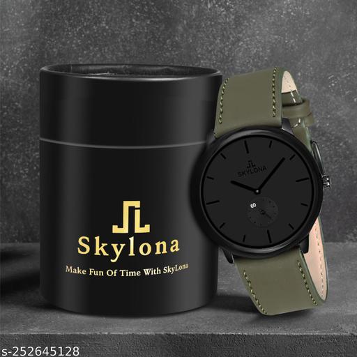 Green Round Chronograph Analog Watch For Men