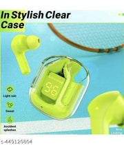 Wireless Earbuds, Transparent Charging Case and LED Digital Display, Bluetooth Earphones with ENC Cancelling, Touch Control, Google Assistant, Ultrapods AirBass, TWS Airdots, 36H Playtime (Any Random Color)