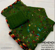 Georgette Printed Saree (With Lace)
