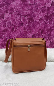 Fancy Fashionable women Tan PU sling bags/Full hand work bag/sling bag for women/party wear bag for women/long bag for women/wedding bag for women/Small sling bags/Premium PU leather sling bags for women