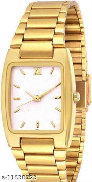 stylish Men Gold Stainless Steel Casual Watches