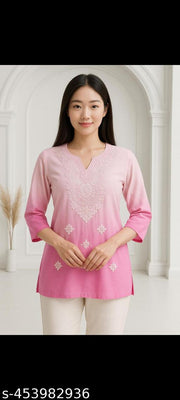 Short Kurti With tai Daiy Print