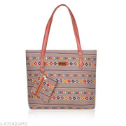 Women's Premium Cotton Printed Vegan Leather Satchel | Medium Top Handle Handbag with Lock Closure, Ladies Purse & Shoulder Strap Tote Bag