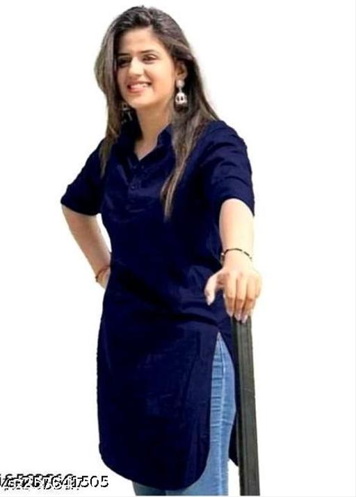 Raj Creation New Shirt Type Rayon Kurti Regular Slives