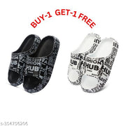 Boys Combo Slides (Pack of 2),Light-weight, Comfortable, Soft Sliders Flip-Flops Slides