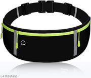 Running Waist Belt for Women & Men Sweat Rainproof Phone Holder with Adjustable Strap & 3 Pockets Headphone Hole WaistBag for Phone-Sports, Yoga, Workout & Outdoor Activities (3 Pocket Black)