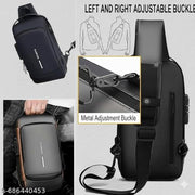 Men Shoulder Bag Sling Bag for Men |Anti-theft Crossbody Bag USB PU Shoulder Bag