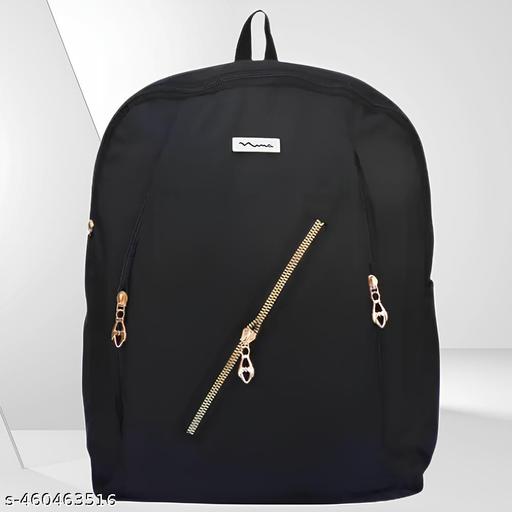 Latest & Trendy Backpack For Girl Women Casual Stylish Backpack | Black Solid Ladies Bag for College, Office | Backpack for Travel